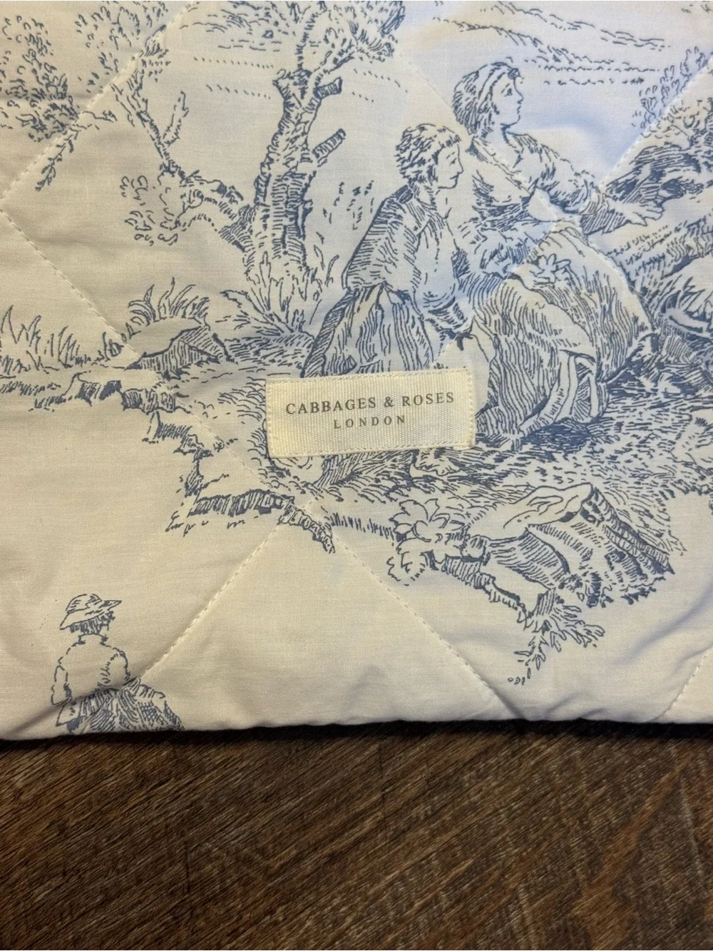 Cabbages & Roses quilted sham